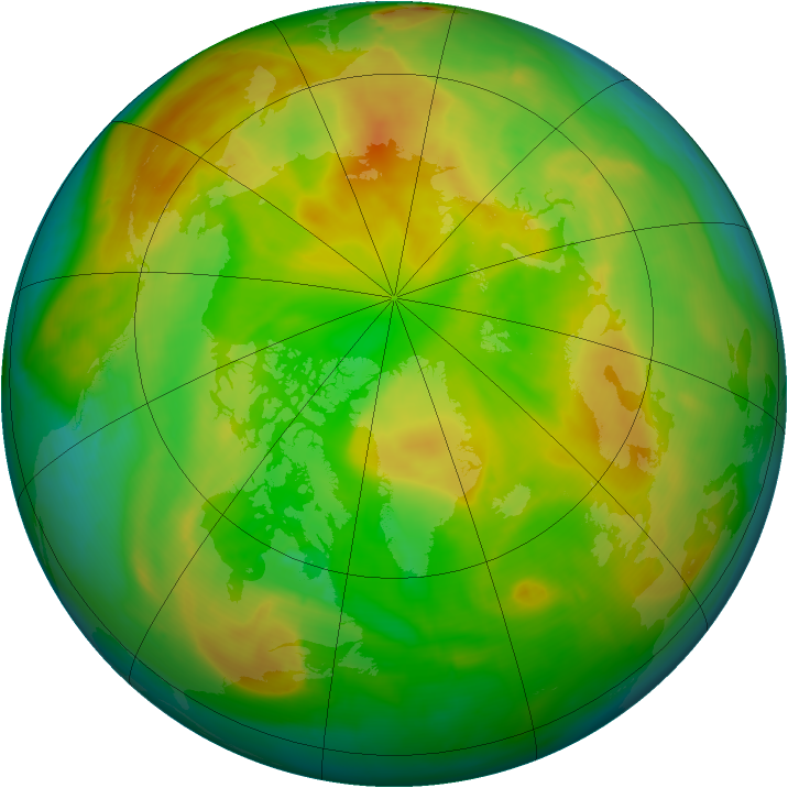 Arctic ozone map for 19 May 2008